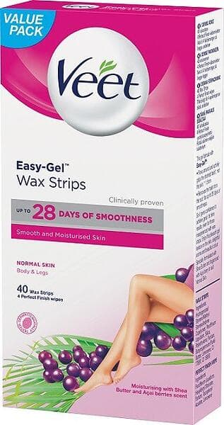 Veet Easy-Gel Normal Skin Wax Strips 40st