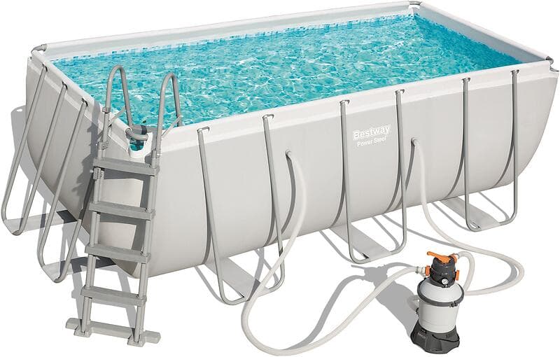 Bestway Power Steel Rectangular Pool Set 19in1 412x201x122cm