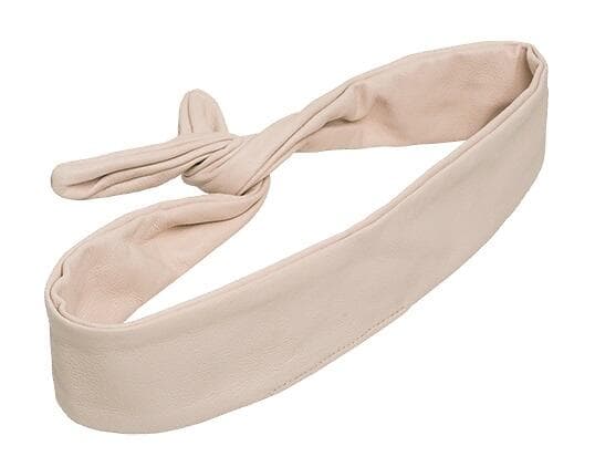 Corinne Leather Headband Wire Cream