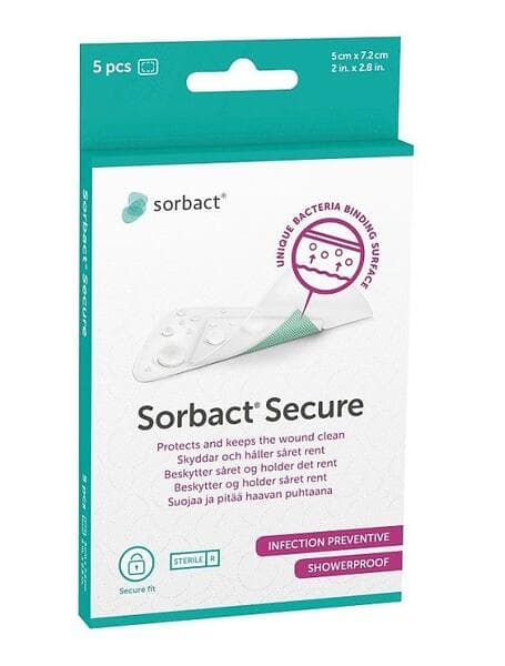 Sorbact Secure Bakteriebindande Plaster 5x7.2cm