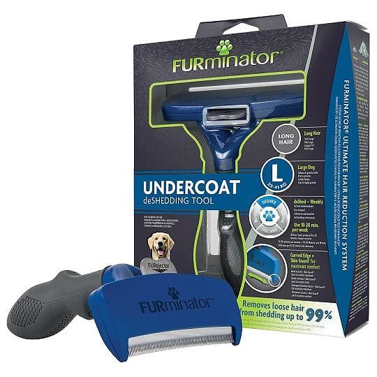 FURminator Undercoat Deshedding Tool For Long Haired Large Dogs