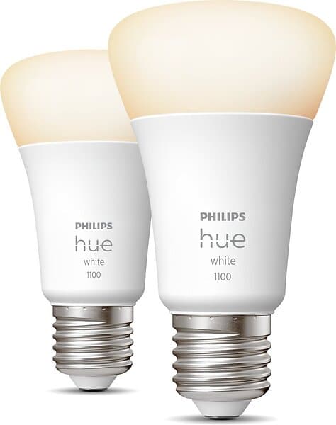 Philips Hue White LED E27 A60 2700K 1100lm 9.5W 2-pack