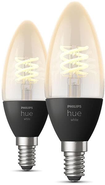 Philips Hue Filament LED E14 Candle 2100K 300lm 4.5W 2-pack (Dimmable)