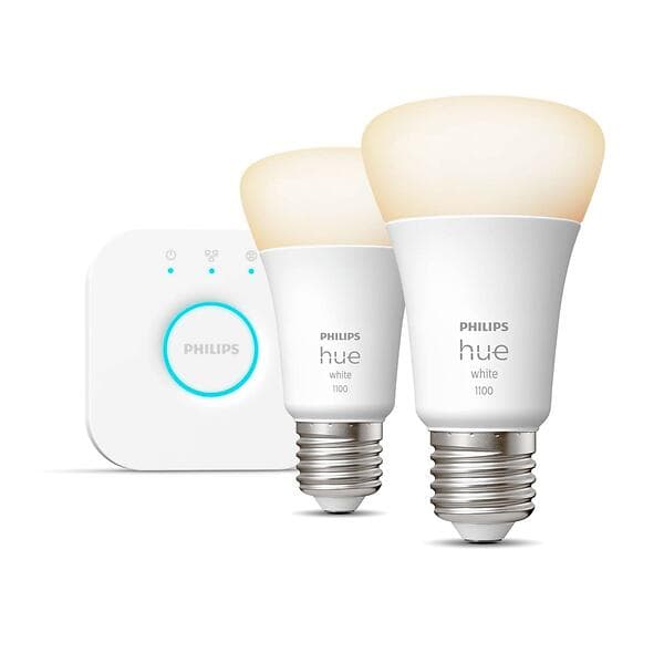 Philips Hue White LED Starter Pack E27 A60 2700K 1100lm 10W 2-pack