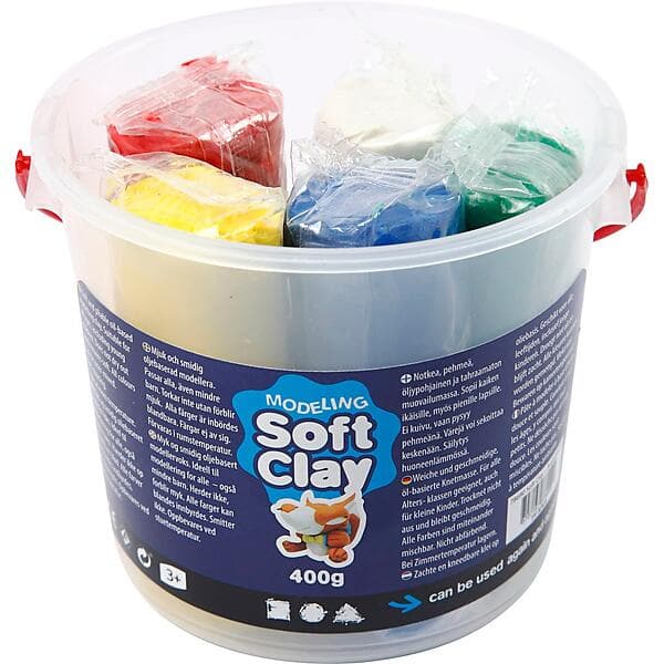 Soft Clay Modellera Grundfärger 400g