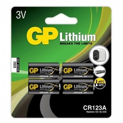 GP Batteries CR123A 4-pack