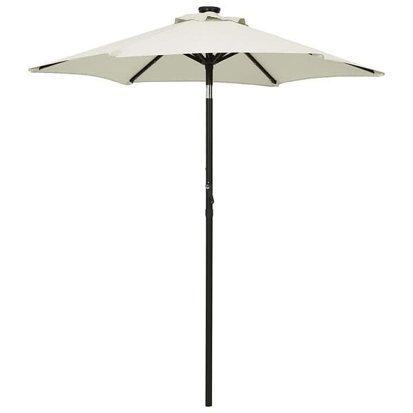 vidaXL Parasoll med LED-lampor Aluminium 200x211cm