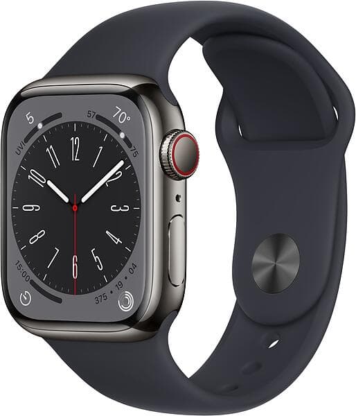 Apple Watch Series 8 41mm Stainless Steel with Sport Band