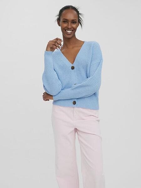 Vero Moda Lea Ls V-Neck Cuff Cardigan (Dame)