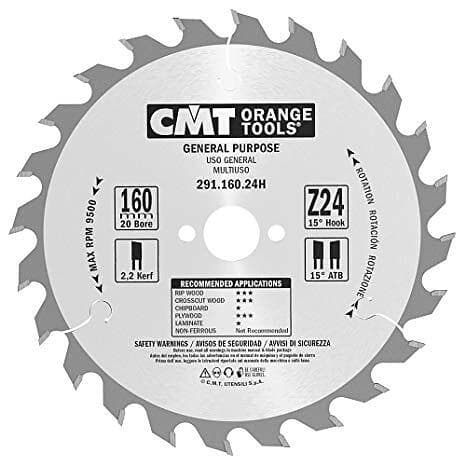 CMT Sågklinga för trä 291; 160x2.2x20 mm; Z24