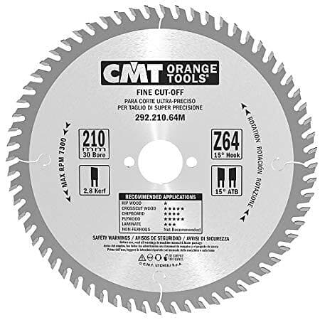 CMT Sågklinga för trä 292; 210x2.8x30.0 mm; Z64; 15°