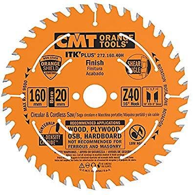 CMT Sågklinga för trä 272; 160x1.7x20; Z40; 16°