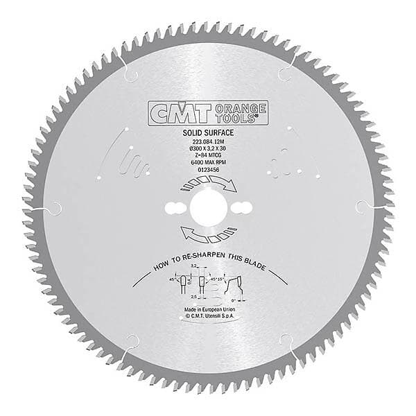 CMT Sågklinga för trä 223; 250x3.2x30; Z72; 0°