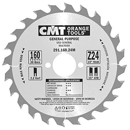 CMT Sågklinga för trä 291; 160x2.2x30; Z24; 15°