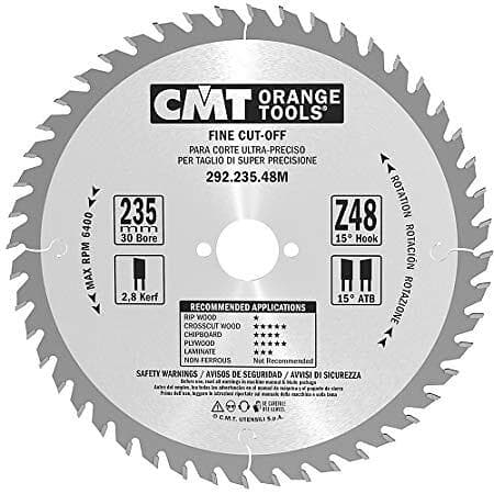 CMT Sågklinga för trä 292; 235x2.8x30; Z48; 15°