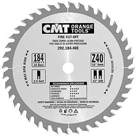 CMT Sågklinga för trä 292; 184x2.6x16; Z40; 15°