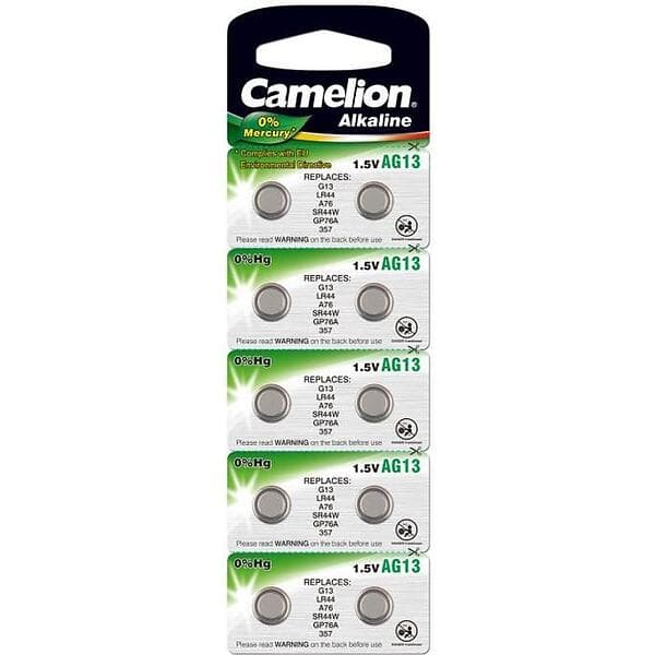 Camelion AG12 / 301 / 386 / LR43 Knappcellsbatteri 10-pack