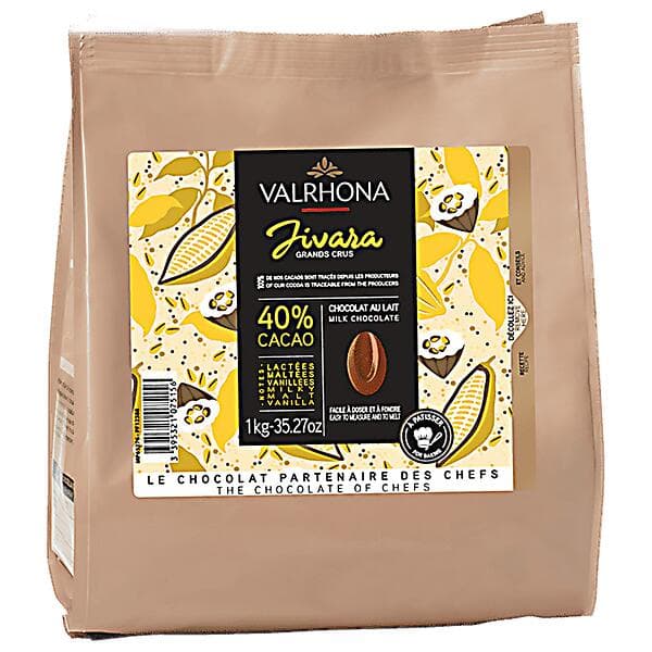 Valrhona Jivara milk Chocolate 40% 1kg