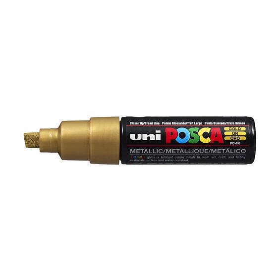 Posca PC-8K Gold 810 (8 mm broad tip / chisel) Guld