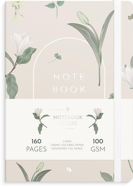 Notatbok Burde A5 linjert Deluxe Floral