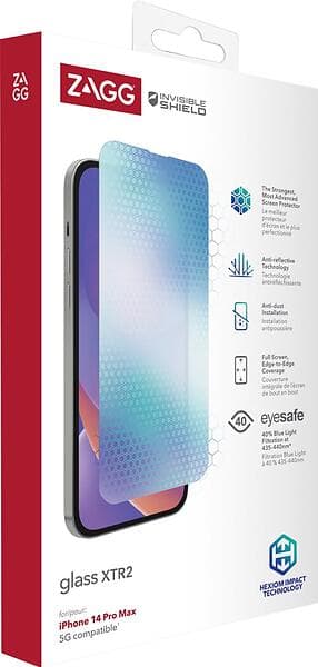 Zagg InvisibleSHIELD Glass XTR2 Screen Protector for Apple iPhone 14 Pro Max