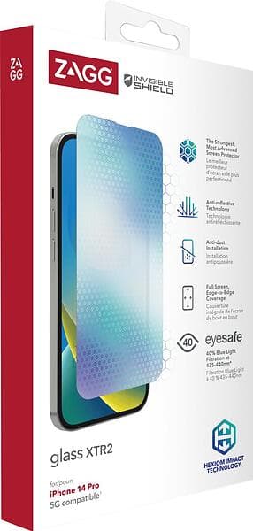 Zagg InvisibleSHIELD Glass XTR2 Screen Protector for Apple iPhone 14 Pro