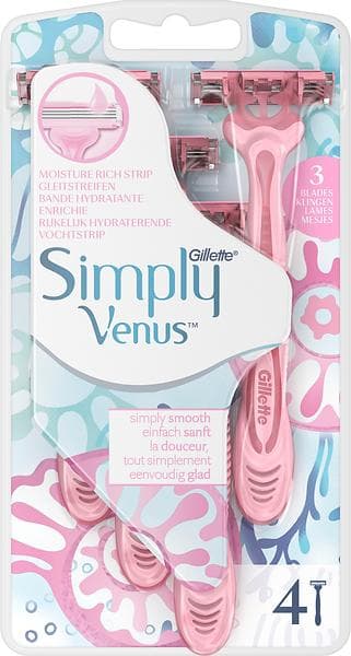 Gillette Simply Venus 3 Disposable 4-pack