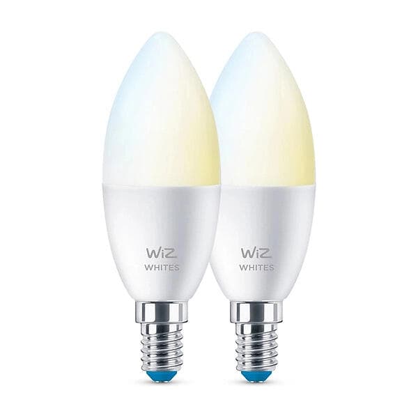 WiZ LED Candle C37 Tunable White 470lm 6500K E14 4.9W (2-pack)