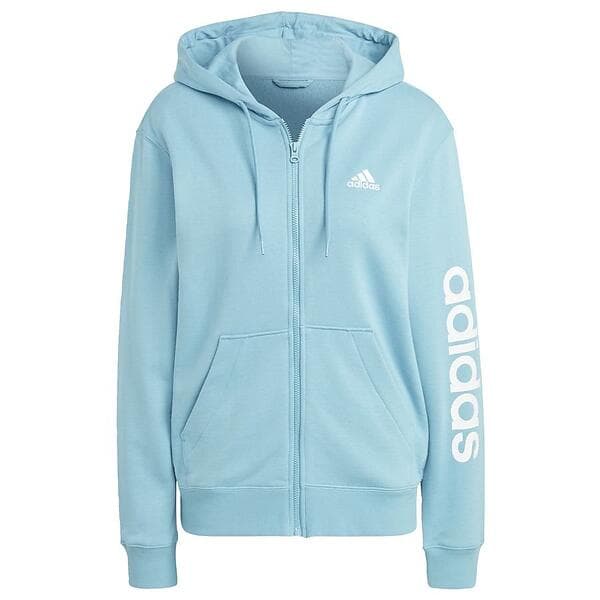 Adidas Essentials Linear Full-Zip French Terry Hoodie (Dame)