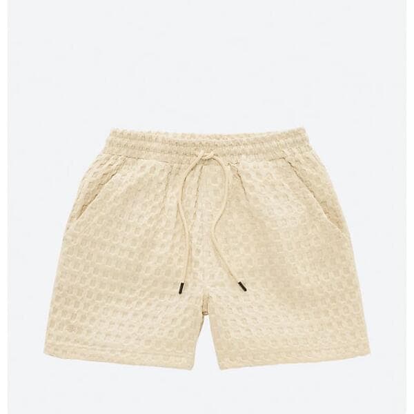 OAS Ecru Porto Waffle Shorts (Herre)