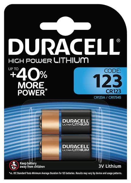 Duracell CR123A 2-pack