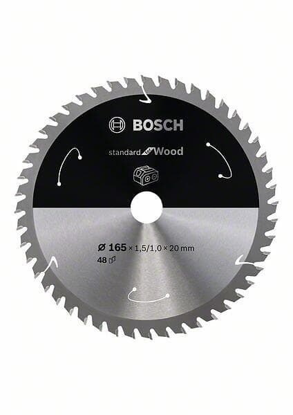 Bosch Sågklinga Standard for Wood 165×1.5/1×20mm 48T