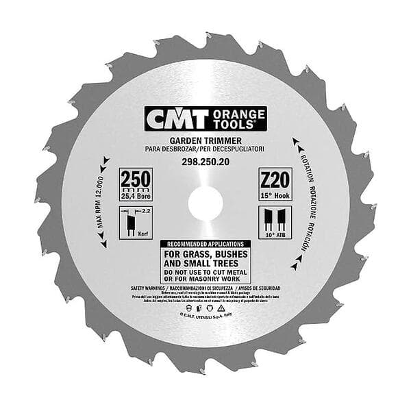 CMT Orange Tools Röjsågklinga 250x2.2x25.4 T20 F 298.250.20