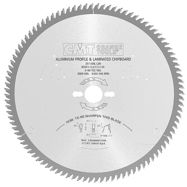 CMT Orange Tools Sågklinga NE NEG Alu/laminat 300x3.2x30 T96 297.096.12M