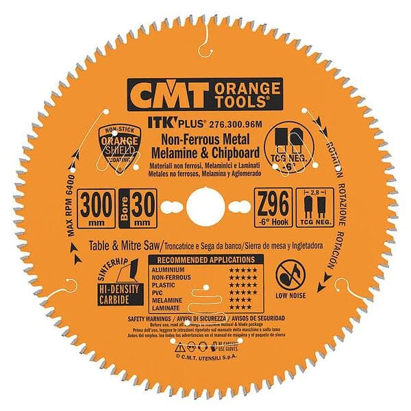 CMT Orange Tools Sågklinga fintandad NE Neg Alu/Plast 300x2.8x30 T96 276.300.96M