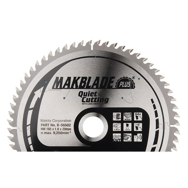 Makita Sågklinga 165x20x1.9mm 64T DLS600 SÅGKLINGA B-56502165X20X1.9MM FÖR 50614