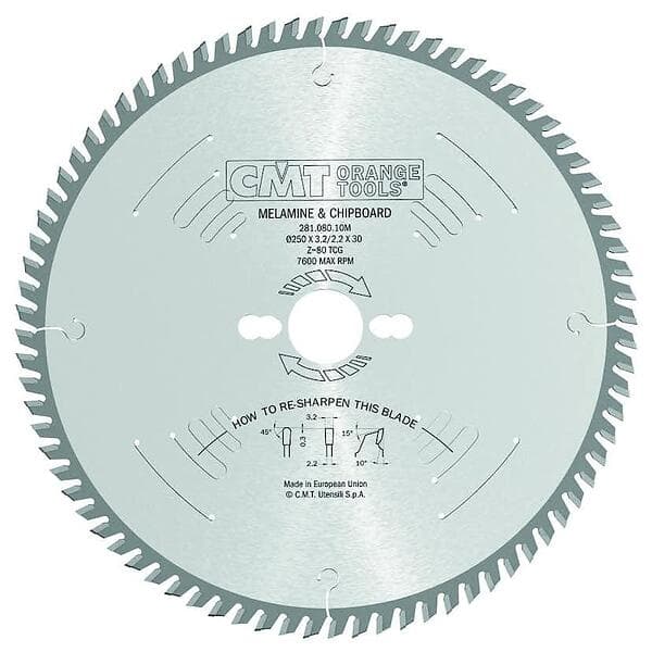 CMT Tools Formatsågklinga TF Laminat/Spånskivor 350x3.5x30 T84 281.084.14M