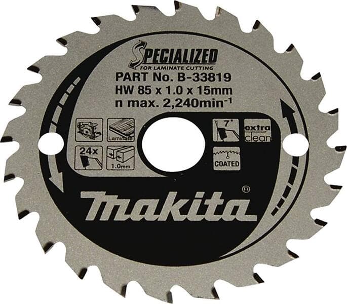 Makita SPECIALIZED B-33819 Cirkelsågblad 85 x 15 1.0 mm Antal tänder (per tum):