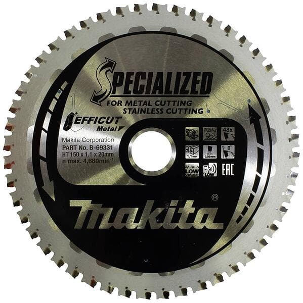 Makita B-69331 Cirkelsågblad 150 x 20 1.1 mm Antal tänder (per tum): 48 1 st