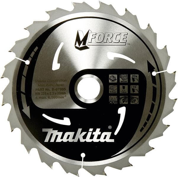 Makita M-FORCE B-32041 Cirkelsågblad 190 x 30 1.2 mm Antal tänder (per tum): 24