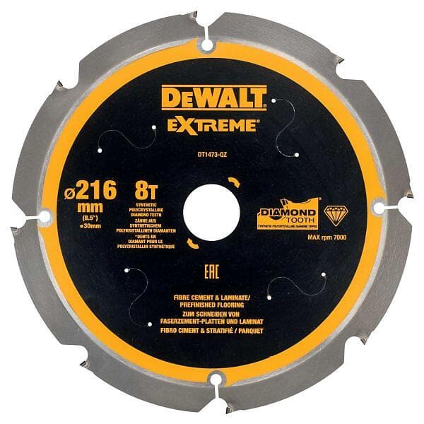 Dewalt Sågklinga för fibercement DT1473-QZ; 8T; 216x30 mm