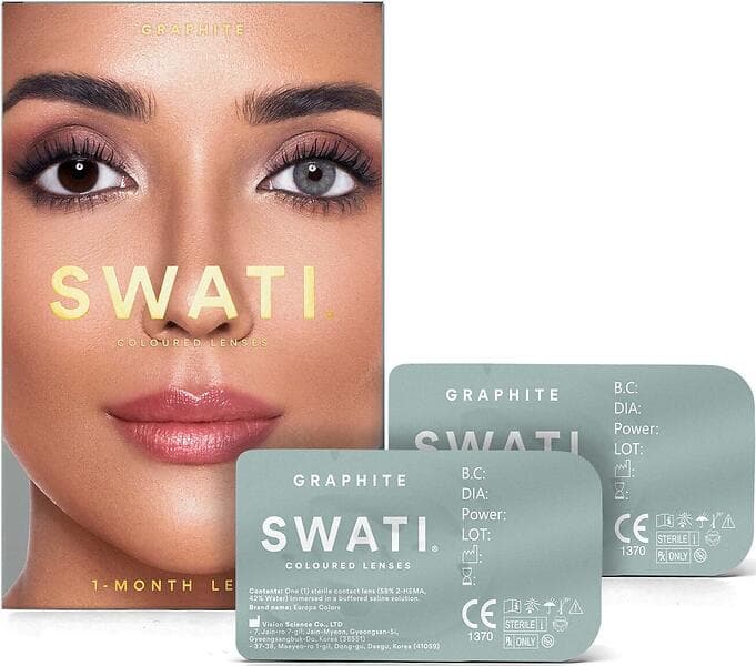 SWATI Graphite 1-month Contact Lenses (2 stk.)