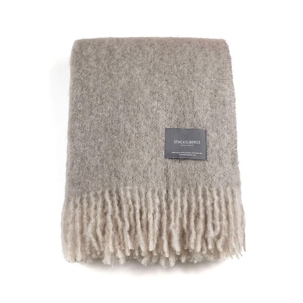 Stackelbergs Mohair Pläd Light Taupe & Brindle Melange (130x170cm)