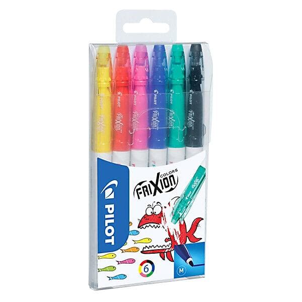 Pilot Frixion Colors 6-pack Raderbara Tuschpennor (3 år+)