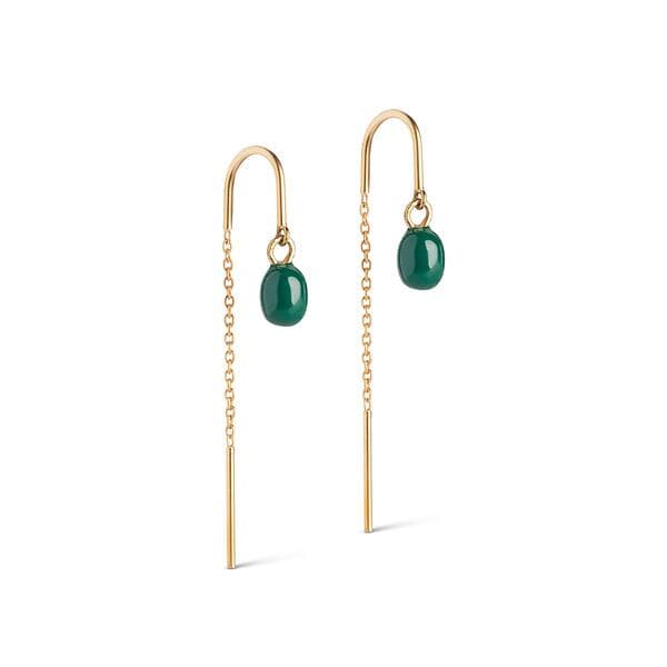 Enamel Eleanor Petrol Green Örhängen 18 kt. Förgyllt E280GM-42PetrolGreen