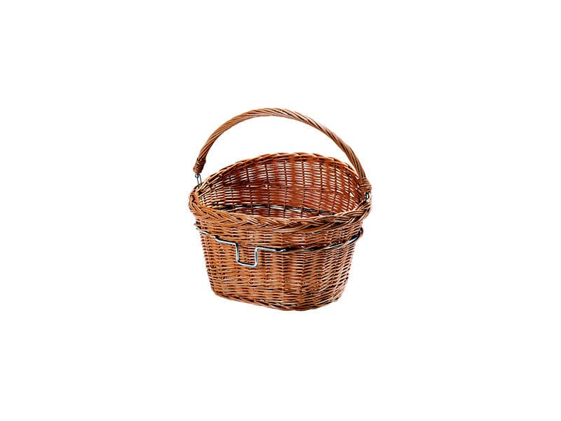 KLICKfix Korg Weiden Basket Pilflätad till Brun styrmontering 40x30x31 cm 18 lit