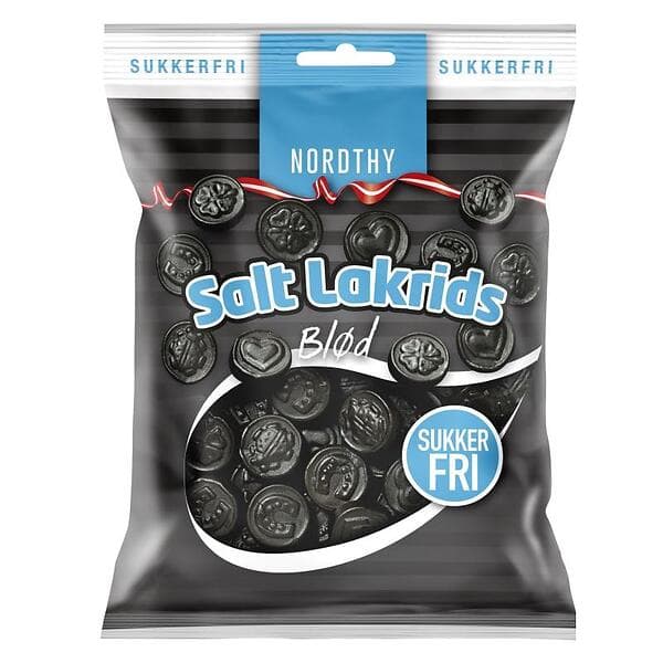 Nordthy Sockerfri Saltlakrits 75g