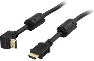 Deltaco HDMI - HDMI High Speed with Ethernet (angled) 1m