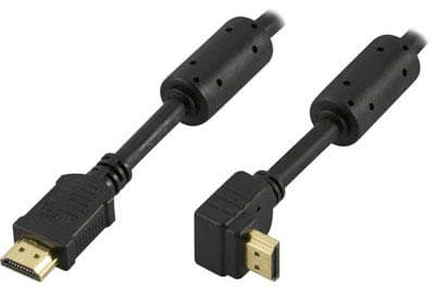 Deltaco HDMI - HDMI High Speed with Ethernet (angled) 2m