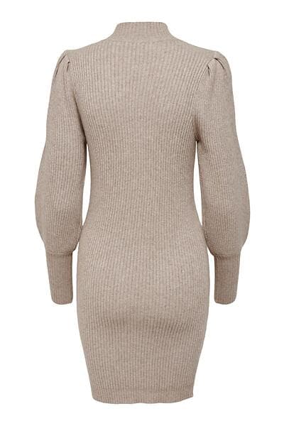 Only Katia Stickad Klänning Beige XL